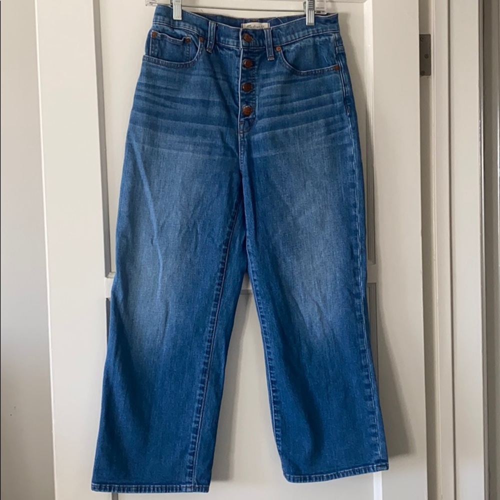 Madewell Slim Wide Leg Jeans Olympia Wash